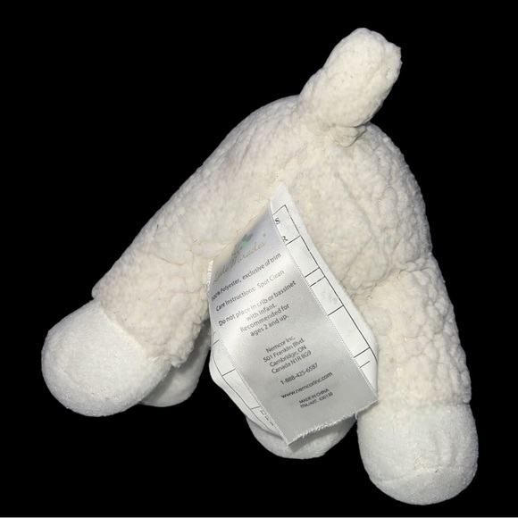 Costco Little Miracles Cuddle Up Lamb Sheep Cream Plush Baby White Bow Tie 10” - Picture 5 of 7